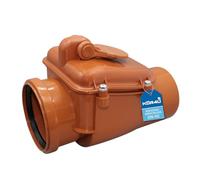 kör4u Valvola di ritiro DN 110, arancione, per acque reflue, protezione per ratti, tappo di ritiro (DN 110)