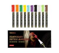 Körpermarker - 2,56x1.57x5,28 Zoll Tattoostifte Für Kinder, Stifte Leuchtet Unter Schwarzlicht, Kostüm-Hautmarker | Für Teenager Und Erwachsene, Geburtstagsparty, Cosplay, Festival, Make-Up, Rollensp