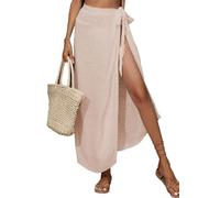 Koerye Copricostume da Pareo da Donna in Cotone Elegante Gonna da Spiaggia Coprire Multiuso Beach Wrap Sarong Copricostumi e Parei Summer Bikini Coverup Gonna per Seaside Rosa