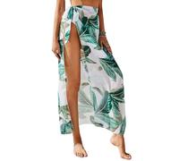 Koerye Copricostume da Pareo da Donna in Cotone Elegante Gonna da Spiaggia Coprire Multiuso Beach Wrap Sarong Copricostumi e Parei Summer Bikini Coverup Gonna per Seaside Verde