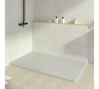 KOES - Piatto Doccia in Resina Serie INDO - 100x140 - Blu nebbioso RAL 7035