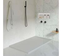 KOES - Piatto Doccia in Resina Serie LIENA - 100x110 - Blu nebbioso RAL 7035