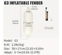 KOETSU Fender ad Resistenza - Paraurti per Barche ad Resistenza con Resistente per Porti, Darsene, Ormeggi - Fender di Grado per Navi e Barche (Marca KOETSU)