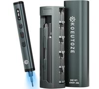 Koeutoze Cacciavite elettrico di precisione 78 in 1, avvitatore a batteria con 78 bit, ricaricabile, illuminazione a LED, supporto magnetico, per elettronica, cellulare, laptop, orologio, fai da te