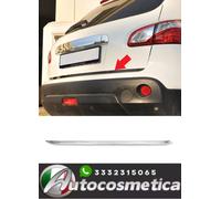 Striscia modanatura portellone baule inferiore acciaio per Nissan Qashqai 07-14