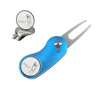 Kofull Forcelle da Golf Golf Divot Tool Marcatore Palline da Golf Switchblade Golf Verde Riparazione Forcella Portatile e Pieghevole Blu