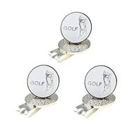 Kofull Marcatori per Palline Golf Accessori per Il Campo da Golf 3 Pezzi, Colore: Argento