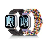 KoGiio Cinturino 22mm per Xiaomi Redmi Watch 5 Lite, Active, S4 Sport, 2, S3, CMF by Nothing Pro, Huawei GT PRO 46mm, 46mm - Nylon Nero & Arcobaleno
