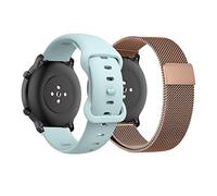 KoGiio Cinturino 22mm per Xiaomi Redmi Watch 5 Lite/Active, Watch S4 Sport/2/S3, Cmf by Nothing PRO 2, Huawei GT 5 PRO/GT 5 46mm - Blu+Oro Rosa