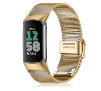 KoGiio Cinturino compatibile con Fitbit Charge 6 / Fitbit Charge 5, Chiusura Rete Metallo Cintura Regolabile Watch Band Acciaio Inossidabile Ricambio Cinturino