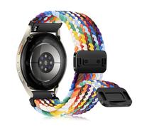 KoGiio Cinturino compatibile con Samsung Galaxy Watch 7/6/5/4 40mm 44mm /Galaxy Watch FE 40mm/Galaxy Watch 6 Classic 43mm 47mm/Watch 5 Pro 45mm, Nylon Intrecciati, Fibbia Magnetica -Arcobaleno Bianco