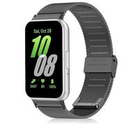 KoGiio Cinturino per Samsung Galaxy Fit 3, Chiusura Rete Metallo Cintura Regolabile Watch Band Uomini Donne Acciaio Inossidabile Ricambio Cinturino per Samsung Galaxy Fit 3 - Nero