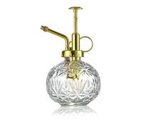 KoGiio Spruzzatore Nebulizzatore in Vetro per Piante, 240ml con Pompa Superiore Bottiglia Spray, Interni Vintage Classico Atomizzatore, per Fiori/Piante/Orchidee Bonsai Trasparente +Testa spray dorata