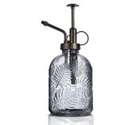 KoGiio Spruzzatore Nebulizzatore in Vetro per Piante, 360ML con Pompa Superiore Bottiglia Spray, Interni Vintage Classico Atomizzatore, per Fiori/Piante/Giardino/Alcol/Orchidee Bonsai - Grigio