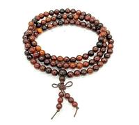 KOGMMYSEVP 108 rosario Mala in legno tibetano buddista meditazione musulmana braccialetto per uomo donna gioielli, 6 mm