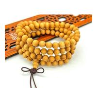 KOGMMYSEVP 108 rosario Mala in legno tibetano buddista meditazione musulmana braccialetto per uomo donna gioielli, 6 mm