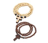 KOGMMYSEVP 2 collane da uomo stile hip hop con perline di legno, accessorio dal design unico per gli appassionati di moda, regalo per gli amici