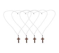 KOGMMYSEVP 4 collane in legno: ciondolo con versi della Bibbia con cordino resistente, per uomini e donne, bomboniere e gioielli religiosi retrò