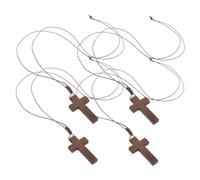 KOGMMYSEVP 4 collane regolabili con ciondolo a forma di crocifisso vintage, per uomini e donne, per Pasqua e decorazione artistica per veicoli