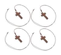 KOGMMYSEVP 4 collane vintage con ciondolo a forma di crocifisso, regolabile, per uomini e donne, per Pasqua e decorazione unica per veicoli