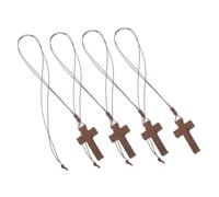 KOGMMYSEVP 4 collane vintage con ciondolo con versi della Bibbia con nodo regolabile unisex gioielli religiosi per uomo donna per abbigliamento casual e formale