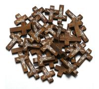 KOGMMYSEVP Ciondolo a croce in legno foro rosari fai da te Croci in legno rosario Gesù religioso cristiano accessori gioielli [2, come mostrato]
