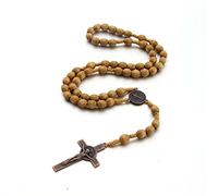 KOGMMYSEVP Collana con ciondolo a forma di crocifisso in resina fatta a mano, con ciondolo a forma di cuore, con scritta in lingua inglese "Vergine Maria Cattolica" e Gesù, per donne e uomini