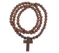 KOGMMYSEVP Collana da uomo con perline stile rosario fatto a mano, accessorio versatile per fede alla moda
