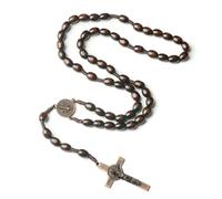 KOGMMYSEVP Collana rosario Cristiano Gesù Cristo Rosario Santa Comunione Battesimo Preghiera Gioielli Chiesa, 18inches