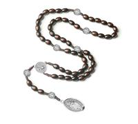 KOGMMYSEVP Collana Rosario Madonna Rosari Concepito MARIA Ricorso Te Peccato Pregare Forus Ciondolo Preghiera Gioielli All'ingrosso, Rosary