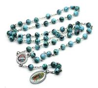 KOGMMYSEVP Commercio all'ingrosso Handmade Collana Croce Di Legno Ornamenti Religiosi Rosario Perline Collana, 24inches