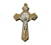 KOGMMYSEVP Crocifisso Lega Gesù Croce con Croce in Legno Religioso FAI DA TE Rosario Gioielli Accessori per Bambini All'ingrosso, Cross