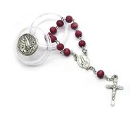 KOGMMYSEVP Rosario in legno con croce, set di rosario religioso cattolicesimo, rosario, bracciale, preghiera, 14cm