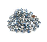 KOGMMYSEVP Rosario religioso perline croce collana Dio Santi Preghiera Forniture Giveaway, 43cm
