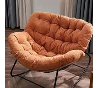 KOGTYB Rocking Chairs for Adults, Papasan Rocking Chair, 40.9in Oversized Rattan Wicker Lounge Chair, Egg Rockings Chairs Metal Frame Large Supports Modern Outdoor Patio(Yellow)