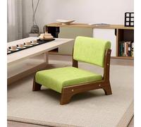 KOGTYB Sedia da terra con supporto for la schiena Cuscino Tatami senza gambe in legno regolabile for giochi di meditazione e seduta relax Soggiorno Camera da letto(Green)