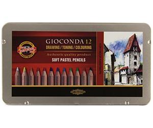 Koh-I-Noor 8827012005PL, Ast. 12 pastelli SOFT PASTELS Gioconda in scatola di metallo