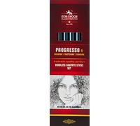 KOH-I-NOOR Woodless Graphite Pencil Progresso Asort Set di matite per artisti 6 pezzi