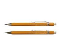 Koh-i-noor Matita portamine in metallo, Set di 2 matite corta, mina 2 mm colore: giallo