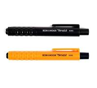 Koh-I-Noor Mephisto 5301, matita a pressione in plastica, senza temperamatite, spessore della mina: 5.6 mm, diversi set Orange+Schwarz
