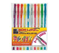 Roller gel colorati - colori fruit - Koh I Noor - astuccio 10 roller