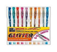Roller gel colorati - colori glitter - Koh I Noor - astuccio 10 roller