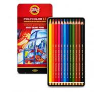 KOH-I-NOOR Polycolor set di 12 matite colorate per artisti