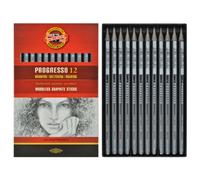 Koh-i-noor Progresso - 12 Woodless Graphite Pencils. 8B. 8911