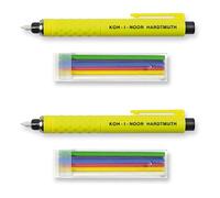 Koh-I-Noor S128 - Gesso da sarto con supporto e 6 gessetti di colore (verde, viola, blu, rosso, giallo, bianco) - Set di 2 con 2 supporti e 6 gessi di ricambio ciascuno