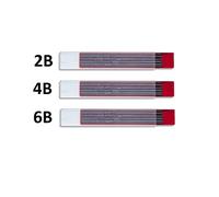 KOH-I-NOOR - Set di Mine in grafite per matita meccanica 2B, 4B, 6B, 2 mm di diametro, lunghezza: 120 mm (3x12 pezzi)