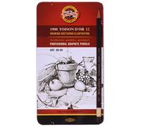 KOH-I-NOOR TOISON D'OR 8B-8H Graphite Pencil (Pack of 12)