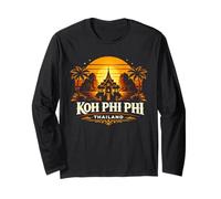 Koh Phi Phi Thailandia Sunset Island Travel Design Maglia a Manica