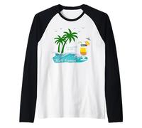 Koh Samui Palme ondeggiano nel Vento Souvenir Thailandia Maglia con Maniche Raglan