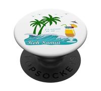 Koh Samui Palme ondeggiano nel Vento Souvenir Thailandia PopSockets PopGrip Adesivo